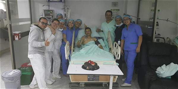 Foto: Archivo Particular El cabo Edward Ávila Ramírez se recupera en el hospital militar de Bucaramanga