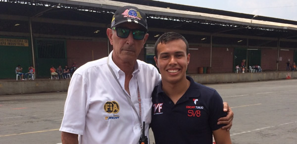 Oscar Tunjo con Anibal Aguirre-Presidente del Cali Racing Club