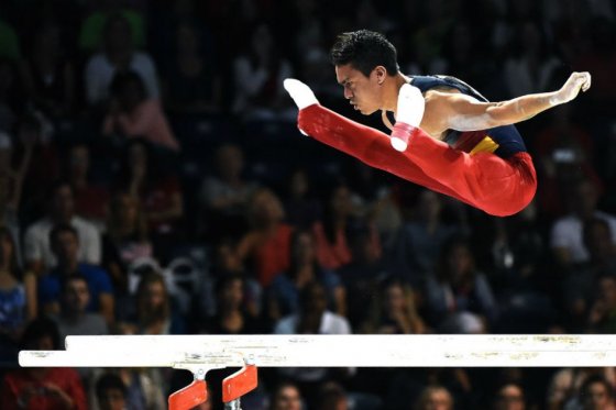 El gimnasta cucuteño Jossimar Calvo, ganador de tres oros. / Fotos: AFP y COC