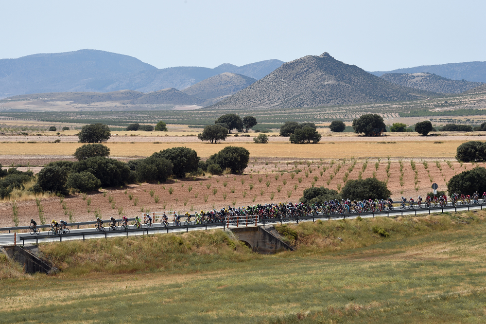 The peloton on stage eight of the 2015 Tour of Spain