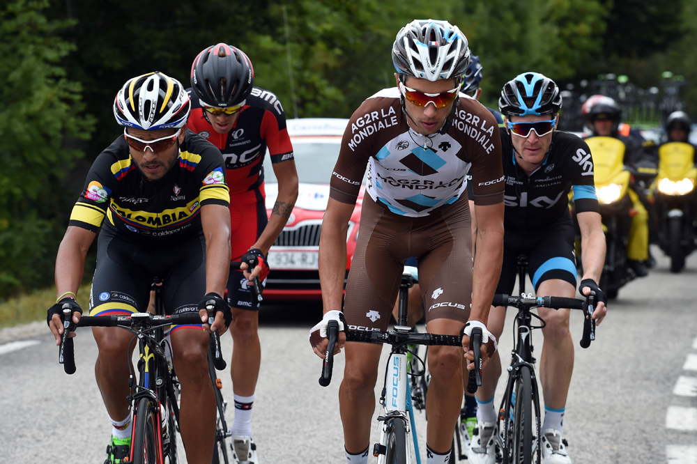 Mikel Cher on stage fourteen of the 2015 Tour of Spain