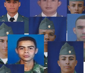 uniformados que murieron en una emboscada del ELN en Guicán, Boyacá