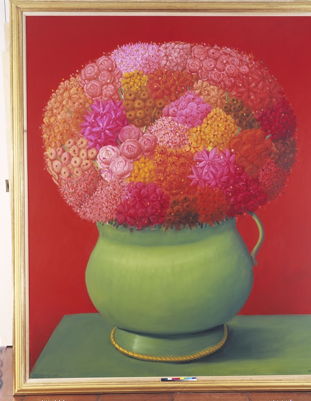 Flowers In Red (TRYPTICH) 2006 oleo sobre tela