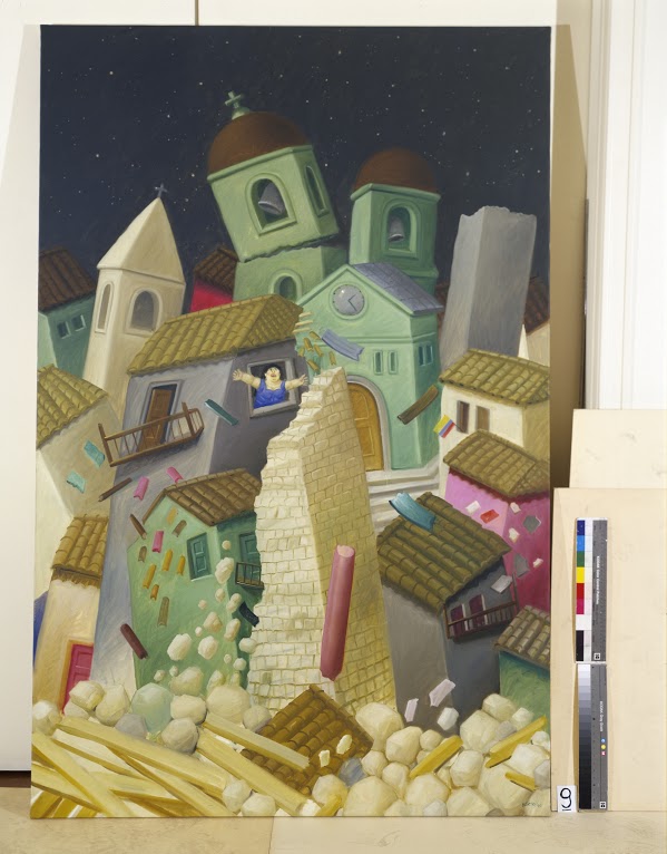 Terremoto 2000 oleo sobre tela