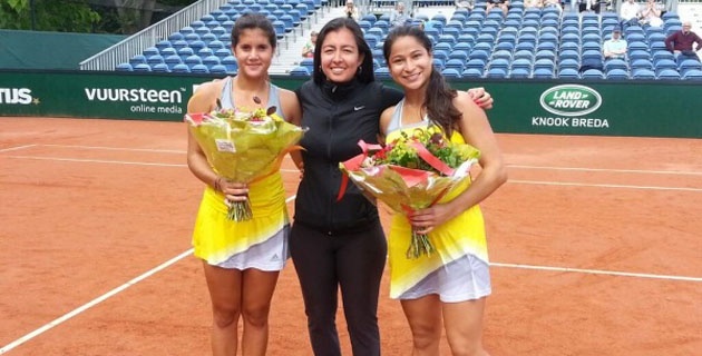 María Paulina Pérez y ‘Mafe’ Herazo, tenistas colombianas.