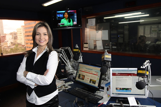 Vicky Dávila en la que hasta hace unos días fue su casa periodística durante nueve años: la FM, de RCN. Foto: elcolombiano.com