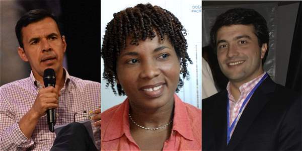 Guillermo Rivera Flórez, Zulia Mena García y Dimitri Zaninovich.