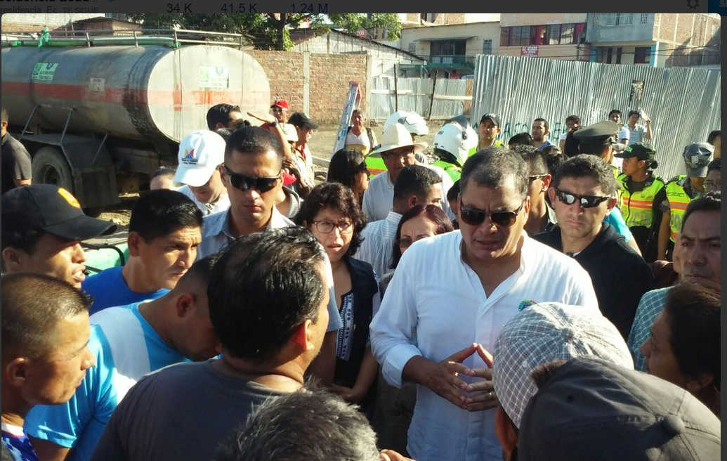 Presidente Correa -Terremoto Ecuador.2