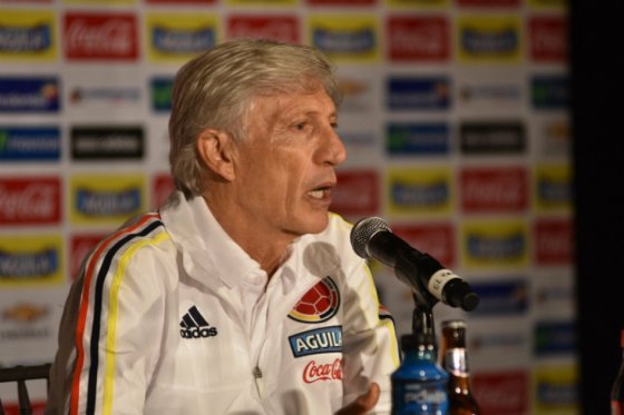José Pékerman, durante la rueda de prensa de este sábado, en Coral Gables (EE.UU.)