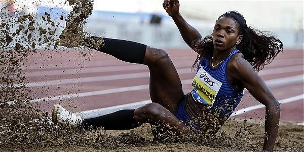 La ‘Reina’ del salto triple fue superada por la kazaja Olga Rypakova.