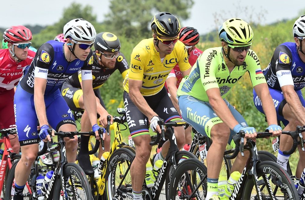 Tour de France 2016 - 05/07/2016 - Etape 4 - Saumur/ Limoges (237.5 km) - SAGAN Peter (TINKOFF) dans le peloton avec le maillot Jaune