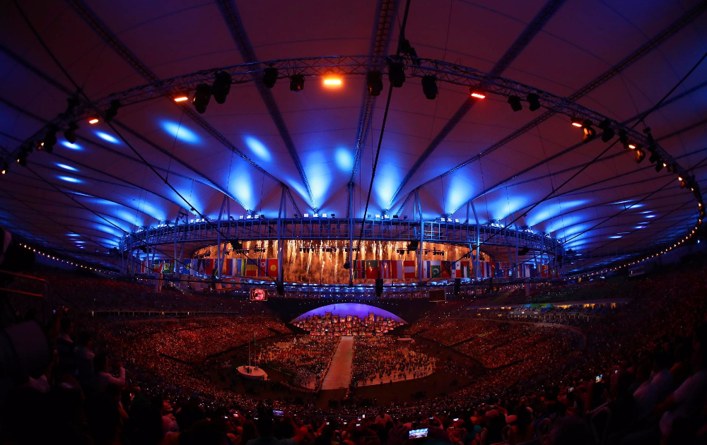 El Estadio Maracaná, durante la Ceremonia de Apertura