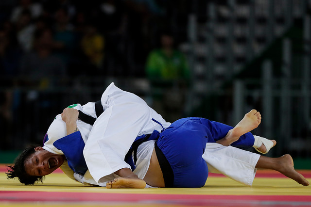Yuri Alvear durante su jornada épica de este miércoles, 10 de agosto, en el judo de Río 2016.