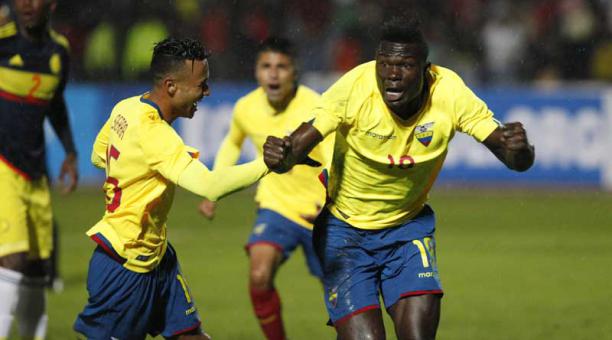 Jordy Caicedo fue el autor del gol de la victoria tricolor. Ecuador se impuso 4-3 a Colombia.