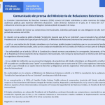 COMUNICADO DE LA CANCILLERIA SOBRE LA JEP 2019-05-05 19.37.10
