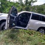 La camioneta en que se transportaban La Mininterior y Gobernador de Bolivar estuvo a escasos metros de caer por un precipicio.