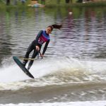 Natalia Cuglievan obtuvo la medalla de oro en Esquí acuático. Foto cortesía: Diario Récord Perú