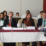 De izquierda a derecha: Ricardo Montenegro, director de Soberanía Territorial y Desarrollo Fronterizo del Ministerio de Relaciones Exteriores de Colombia; Mauricio Dorfler, director Ejecutivo de la Organización del Tratado de Cooperación Amazónica (OTCA); Sandra Howard Taylor, viceministra de Turismo; y Carlos Arana Courrejolles, coordinador de Asuntos Sociales, Transporte, Infraestructura, Comunicación y Turismo de la OTCA.
