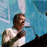 EXpresidente Juan Manuel Santos en la XVII Cumbre Mundial de Premios Nobel de la Paz