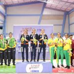 En la segunda jornada se disputaron seis oros en karate, seis en canotaje y tres más en natación artística.