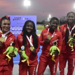Valle oro, Antioquia plata Atlántico bronce en Relevo 4 x 100 Femenina Única