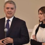 Ivan Duque y su jefe de gabinete, María Paula Correa
