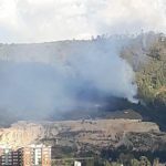 Incendio en el norte de Bogotá Foto: Bomberos de Bogotá