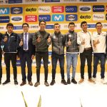 Egan Bernal (Team SKY), Sergio Luis Henao y Camilo Ardila (UAE Team Emirates), Edwin Ávila (Israel Start – UP Nation), Juan Alba (Movistar Team), Óscar Sevilla (Team Medellín) y Jesús Peña (Talentos Colombia GW); TOUR COLOMBIA 2.1