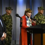 La Ministra del Interior, Alicia Arango, divulgó este miércoles el Decreto 418 de 2020, que estipula que la dirección del manejo del orden público, en relación con el control de la COVID-19, estará en cabeza del Presidente de la República. Foto David Romo, Casa de Nariño