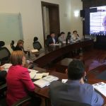 Minterior Alicia Arango y el Vicemistro Caqrlos Alberto Baena en sesión informal virtual de la Comisión de Paz del Senado