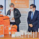 - La primera entrega se realizó en Bogotá con Positiva Compañía de Seguros. Bogotá, 8 de abril de 2020. Como parte del Plan de contingencia para covid-19 y con el objetivo de salvaguardar a los trabajadores del sector salud y pacientes que acudan a centro