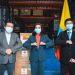 Ministro Fernando Ruiz y el embajador de China en Colombia, Lan Hu.