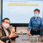 Ministro de Salud y Protección Social, Fernando Ruiz y la Alcaldesa de Bogotá Claudia lópez