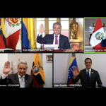 Foto oficial de la XX Reunión del Consejo Presidencial Andino, en la que Colombia asumió la presidencia pro tempore de la Comunidad Andina (CAN).