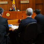 El ExSenador Álvaro Uribe Vélez ante la Corte Suprema de Justicia-Foto Corte Suprema