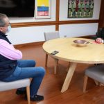 Procurador Fernando Carrillo y alcaldesa Claudia López en reunión por presuntos abusos de la Policía Nacional en protestas del 9 y 10 de septiembre- Foto Procuraduría General de la Nación