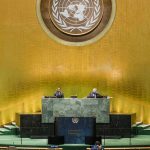 El presidente de Colombia, Iván Duque, ante la Asamblea General en 2020.ONU/Rick Bajornas