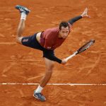 El tenista bumangués Daniel Galán en tercera ronda de eliminación del Roland Garros 2020 (REUTERS