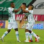 Vladimir Hernandez del Atlético Nacional celebra después de anotar el primer gol de su equipo durante el partido entre Atletico Nacional y Envigado por la fecha11 de la Liga BetPlay DIMAYOR I 2020 Foto VizzorImage / Donaldo Zuluaga / Contrbuidor