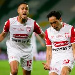 Fabian Sambueza de Independiente Santa Fe  Foto VizzorImage / Ricardo Bejarano / Cont