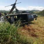 Así quedó la aeronave del Ejército. Cortesía Ejército.