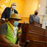 Los líderes de la Minga Indígena se expresaron en el Congreso de la República.Foto Camara de Representantes