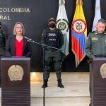 Declaración rueda de prensa, Carmen Torres, Delegada para la Seguridad Ciudadana de la Fiscalía General de la Nación. Brigadier General Fernando Murillo, director del GAULA Policía Nacional.