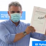El Presidente Iván Duque sancionó este sábado, desde Sonsón (Antioquia), el Presupuesto General de la Nación para 2021, que cuenta con un monto total de $313,9 billones, de los cuales $58,6 billones serán para la inversión.Foto César Carrión