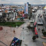 Panorámica de la zona comercial de San Victorino durante el aislamiento total obligatorio decretado por la alcaldía de Bogotá, Colombia, 8 de enero de 2021. REUTERS/Luisa González
