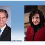 Secretario de Estado de Estados Unidos, Antony Blinken. y la Canciller de Colombia Claudia BLUM