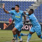José Luis Marrufo de Jaguares de Córdoba celebra después de anotar el primer gol de su equipo durante partido por la fecha 3 entre Jaguares de Córdoba  y Alianza Petrolera  como parte de la Liga BetPlay DIMAYOR 2021 jugado en el estadio Jaraguay-Municipal de la ciudad de Montería Foto VizzorImage / Felipe López / Contribuidor
