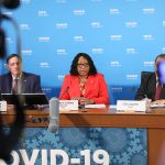 Sesión informativa de Covid-19 en las Américas la directora de la Organización Panamericana de la Salud (OPS), Carissa Etienne