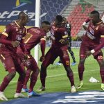 Anderson Angulo de Deportes Tolima celebra después de anotar el gol de su equipo durante partido por la fecha 8 entre Deportes Tolima y Patriotas Boyacá como parte de la Liga BetPlay DIMAYOR 2021 jugado en el estadio Manuel Murillo Toro de Ibagué. Foto VizzorImage / Joan Stiven Orjuela   / Contribuidor