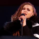 Andra Day en Times Square. Gary Hershorn / Pool vía REUTERS /